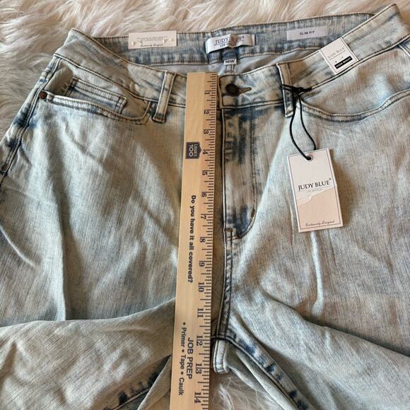 Judy Blue Jeans Women 18W Blue Denim Ultra Acid Wash Slim Fit High Waist NWT - Picture 9 of 11